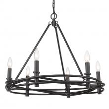  1417-6 BLK - 6 Light Chandelier